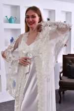 Royal long nightgown for the bride