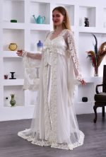 ⁦Royal long nightgown for the bride⁩ - الصورة ⁦4⁩